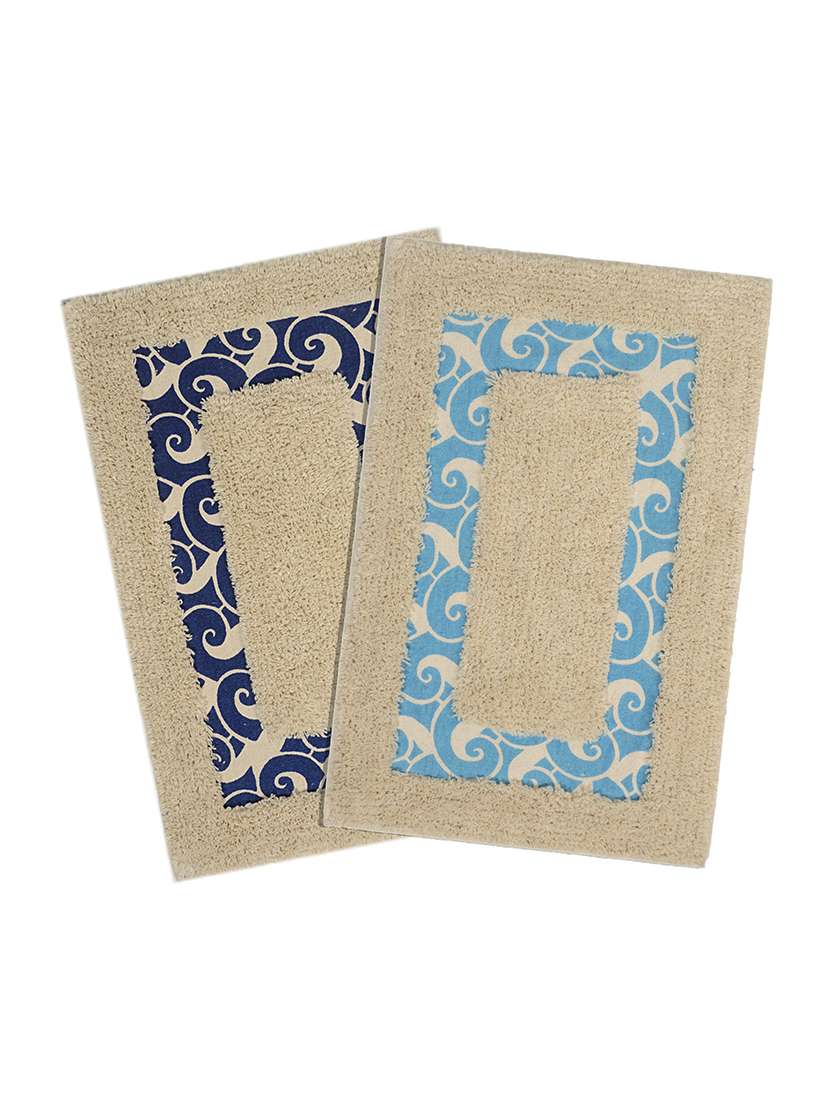 saral home soft cotton set of 2 bathmat