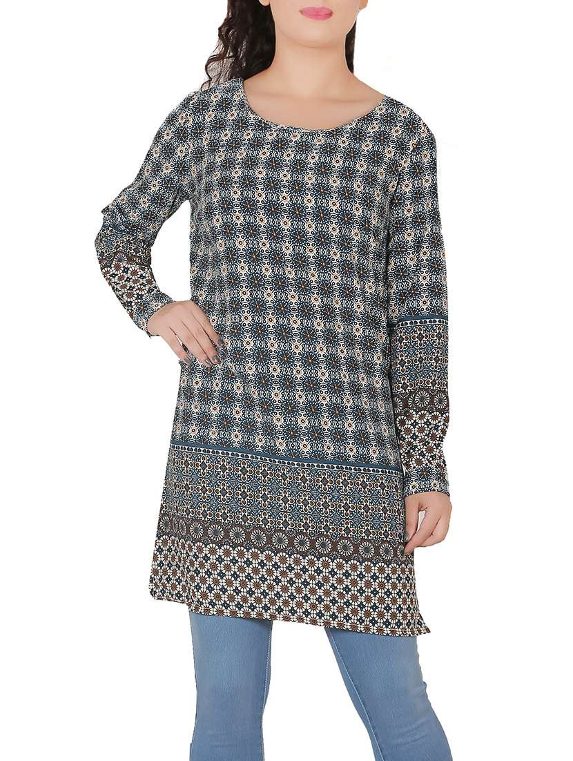 multi cotton printed kurti