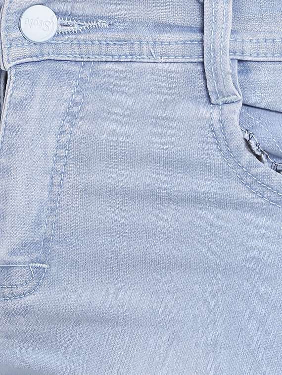blue denim capri - 13688486 - Standard Image - 3