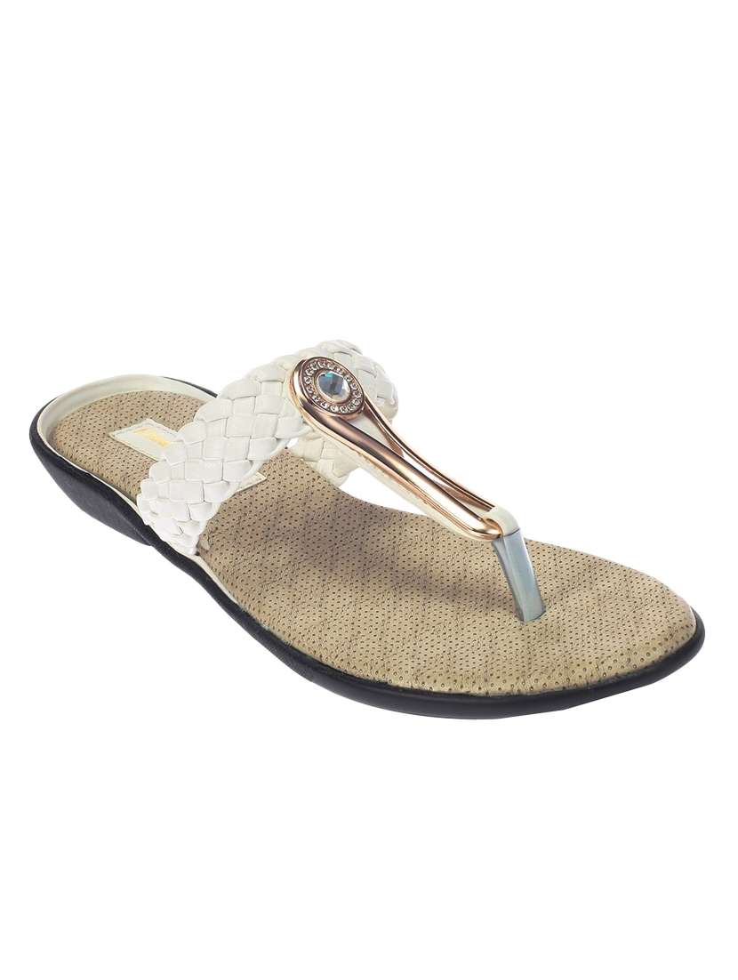 white toe separator sandal