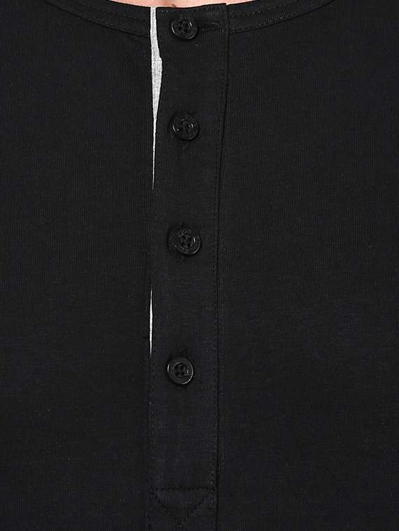 black cotton t-shirt - 13691535 - Standard Image - 3
