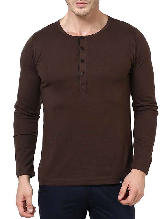 brown cotton t-shirt