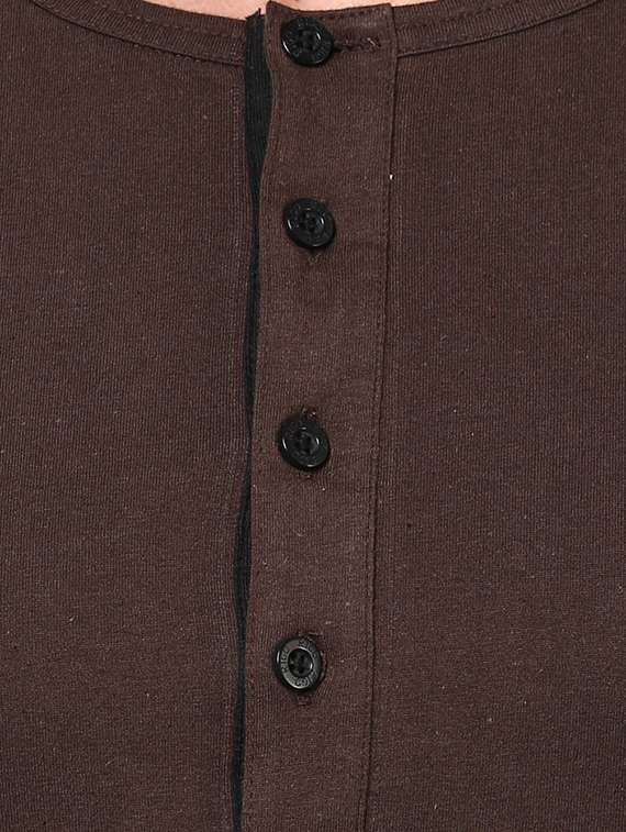 brown cotton t-shirt - 13691537 - Standard Image - 3