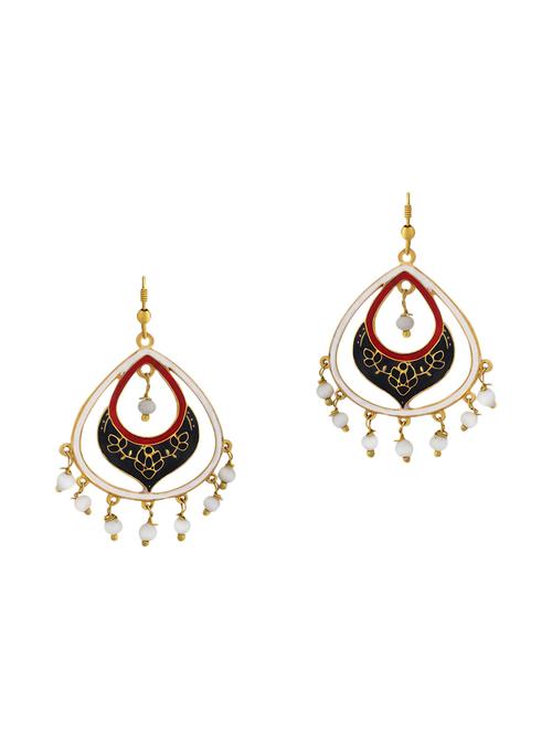 multi colored metal meenakari earrings - 13693816 -  Standard Image - 0