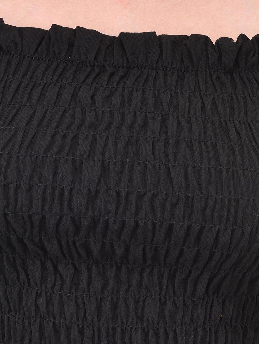 black viscose regular top - 13696287 - Standard Image - 3