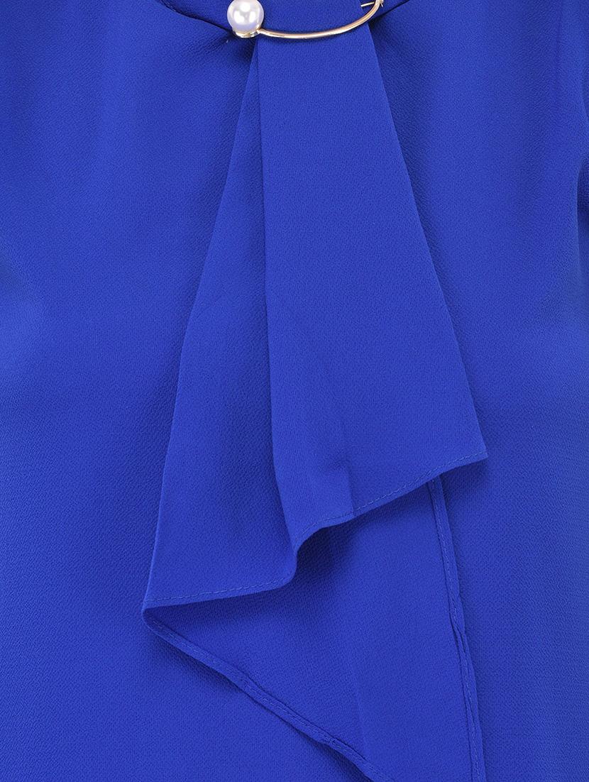 blue viscose regular top - 13696295 - Standard Image - 3