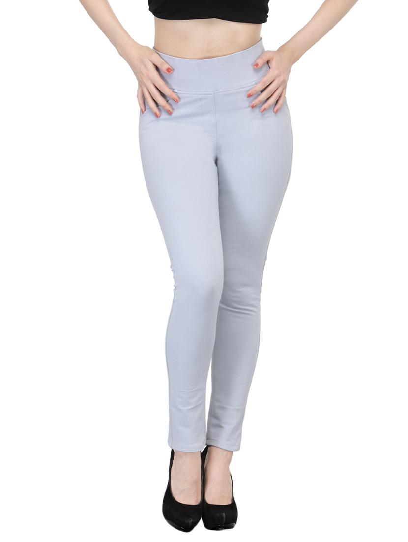 solid grey cotton jegging - 13698181 - Zoom Image - 0