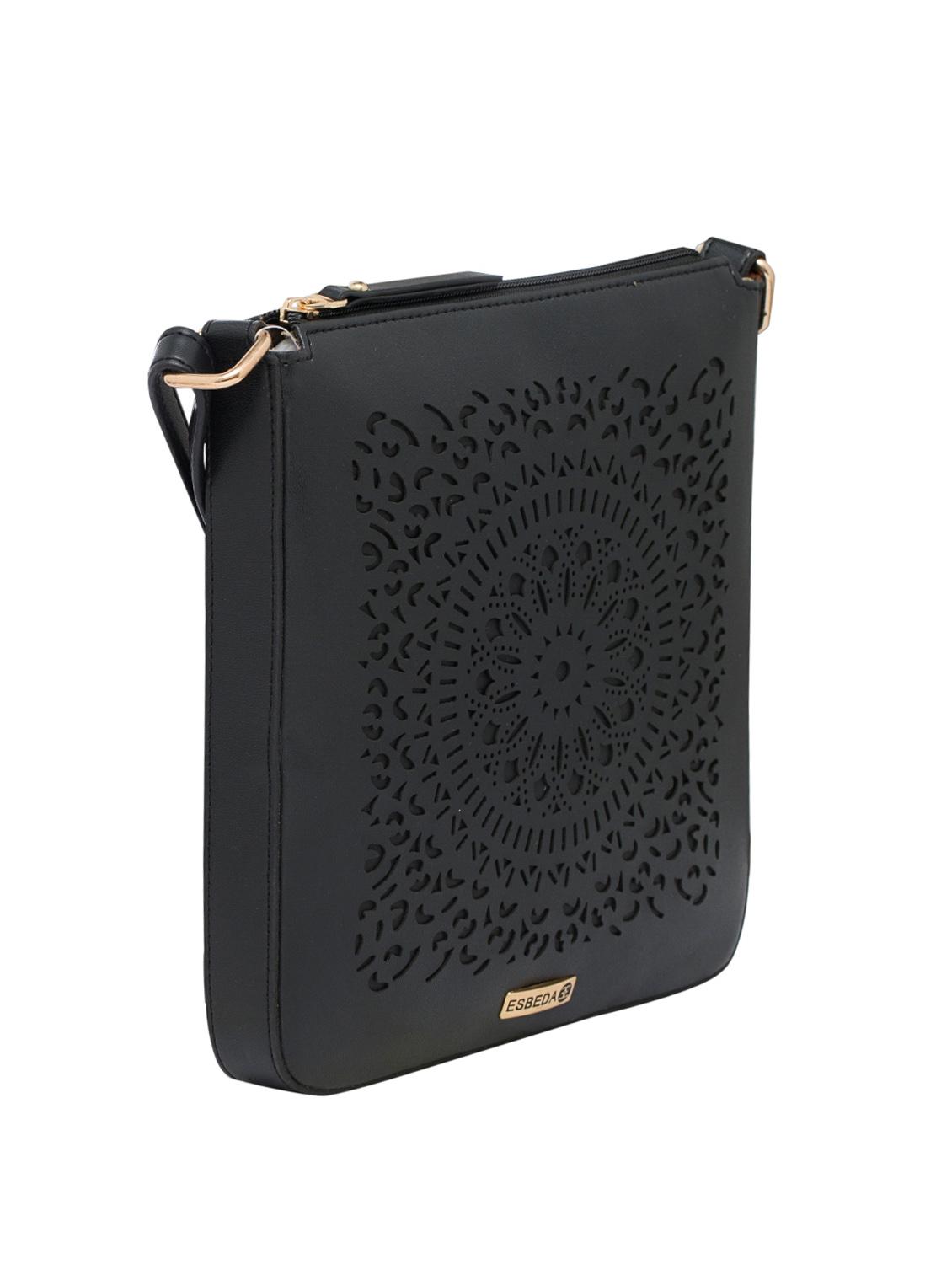 black leatherette regular sling bag - 13699072 - Standard Image - 3