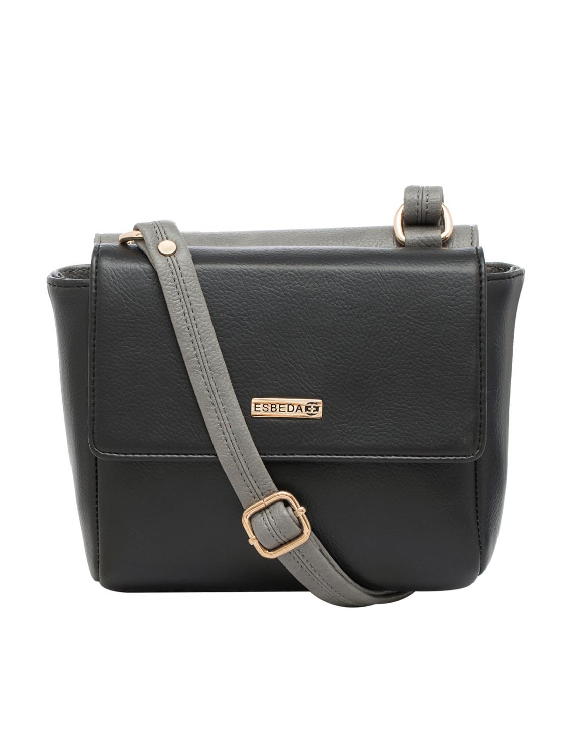 grey leatherette regular sling bag - 13699081 -  Zoom Image - 0