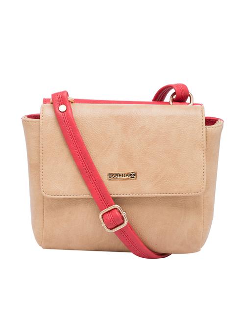 red leatherette regular sling bag - 13699084 - Standard Image - 0