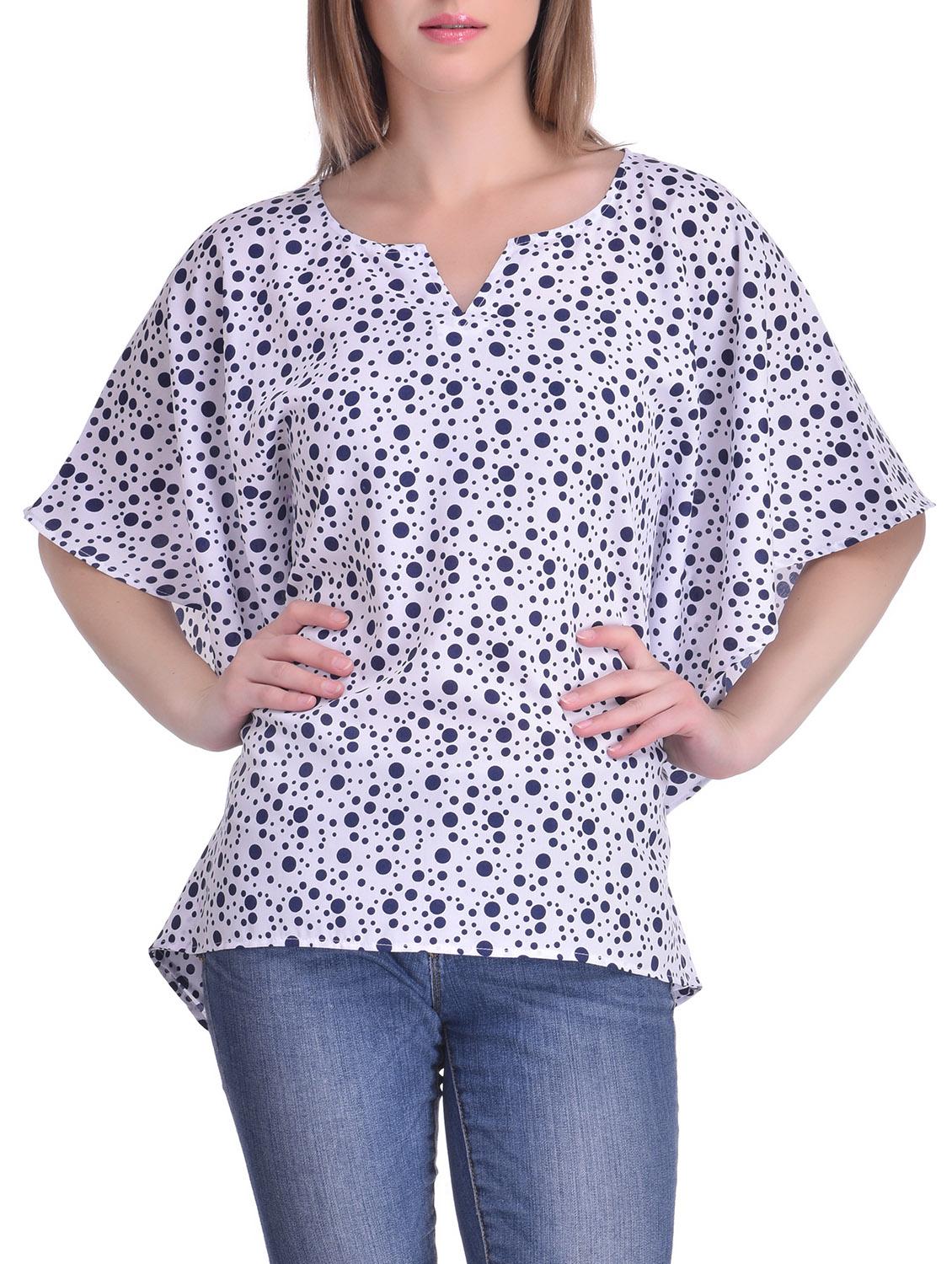white poly crepe regular top