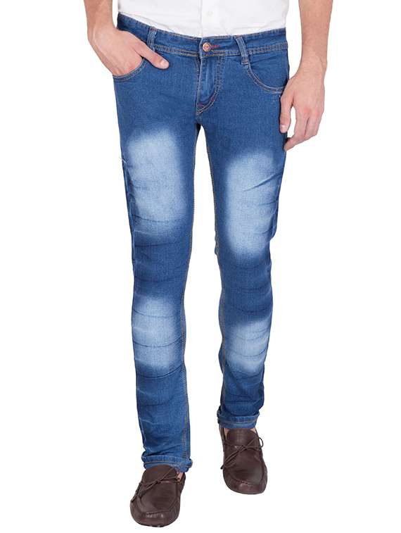navy blue denim washed  jean