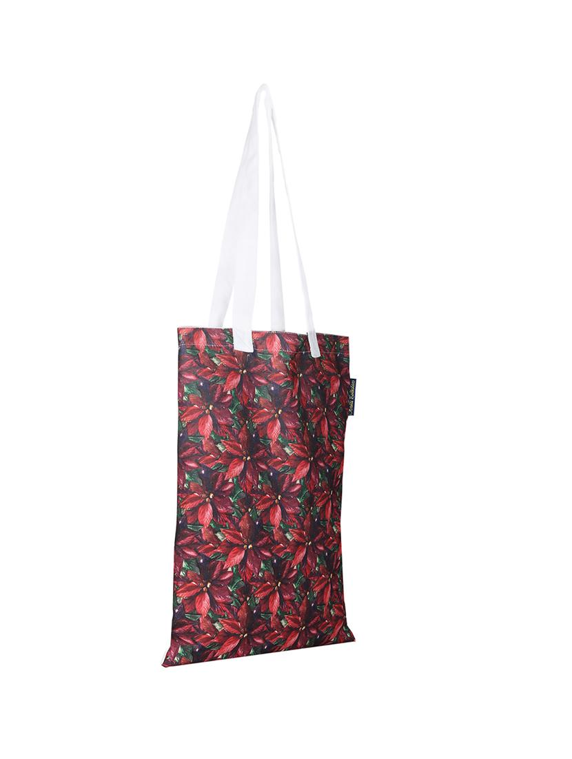 white polyester printed tote - 13710062 - Standard Image - 3