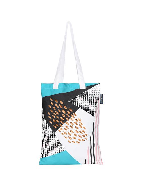 white polyester printed tote - 13710070 -  Standard Image - 0