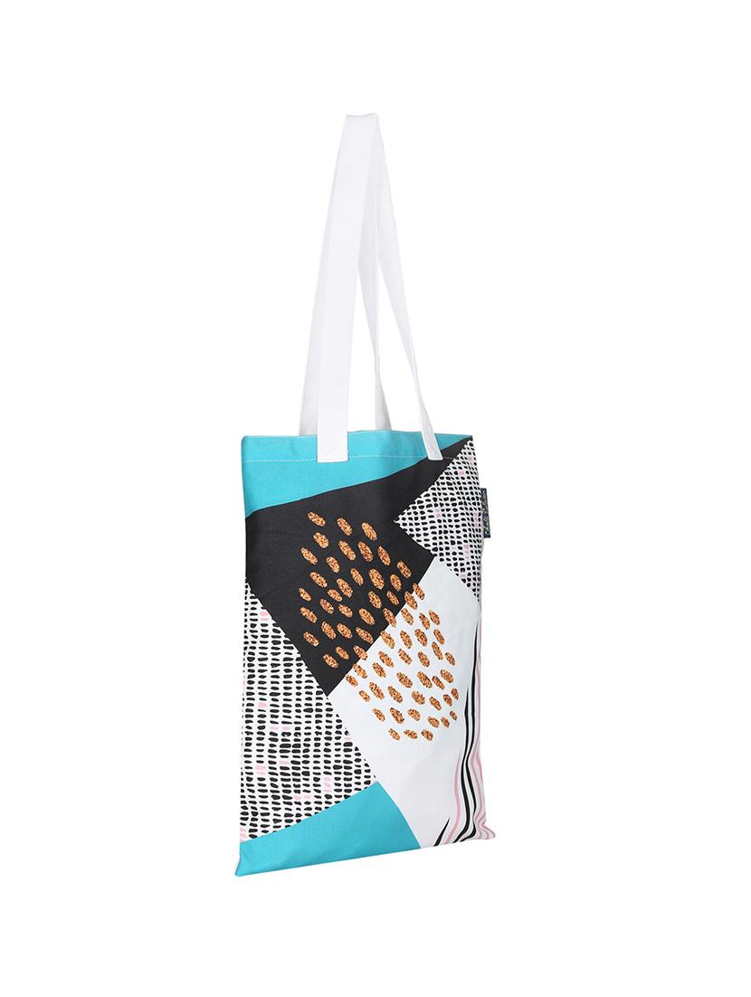 white polyester printed tote - 13710070 - Standard Image - 3