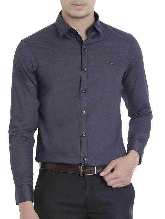 black cotton formal shirt