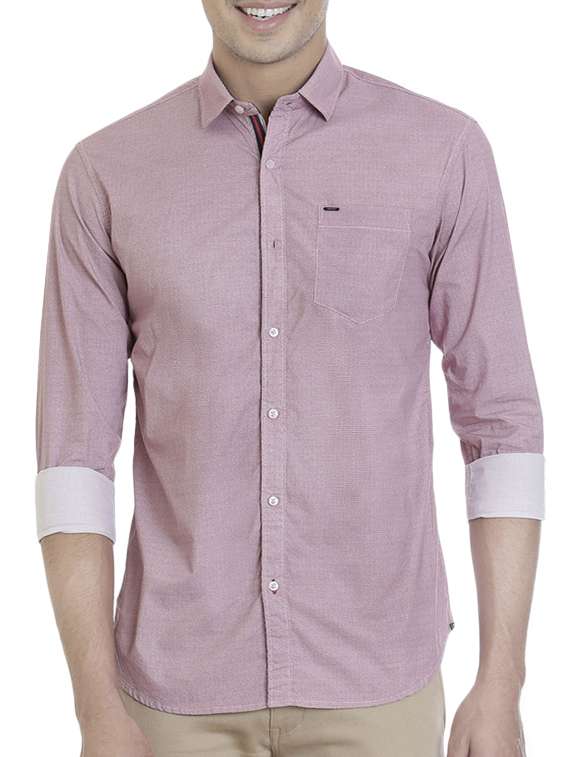 brown cotton casual shirt