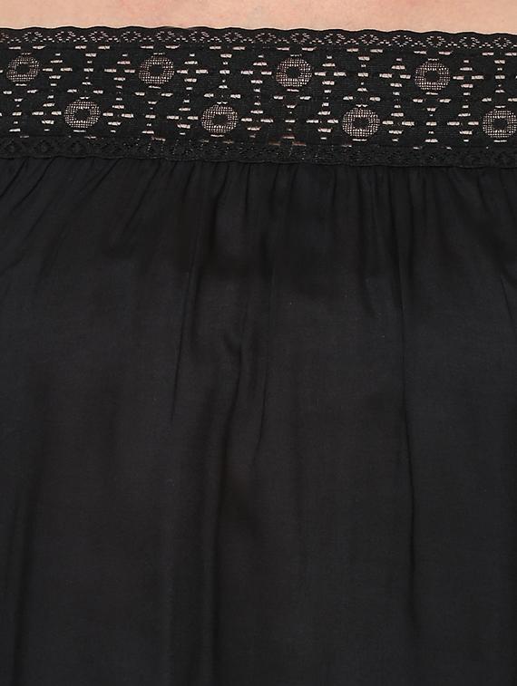 black rayon peasant top - 13712058 - Standard Image - 3
