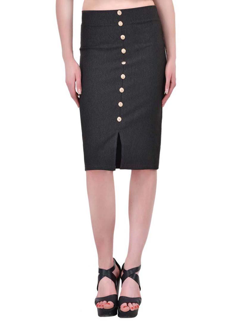 dark grey lycra pencil skirt - 13714680 - Zoom Image - 0
