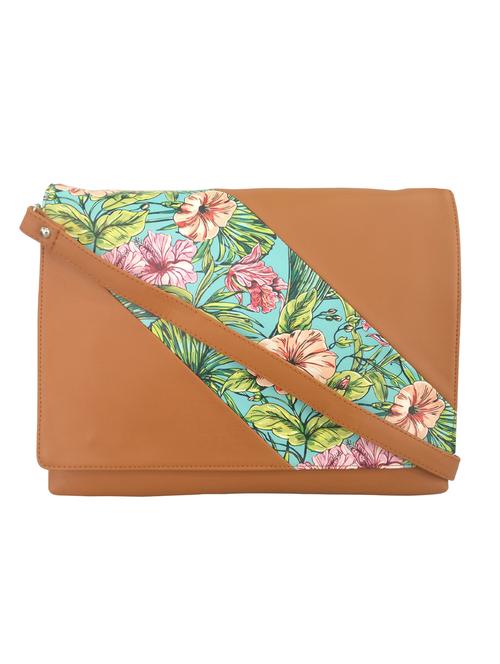 brown leatherette regular sling bag - 13717477 - Standard Image - 0