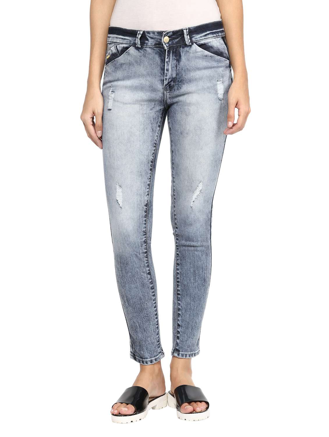 light blue skinny fit denim jean