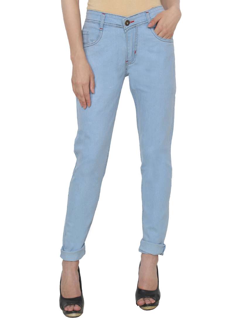 light blue denim jeans