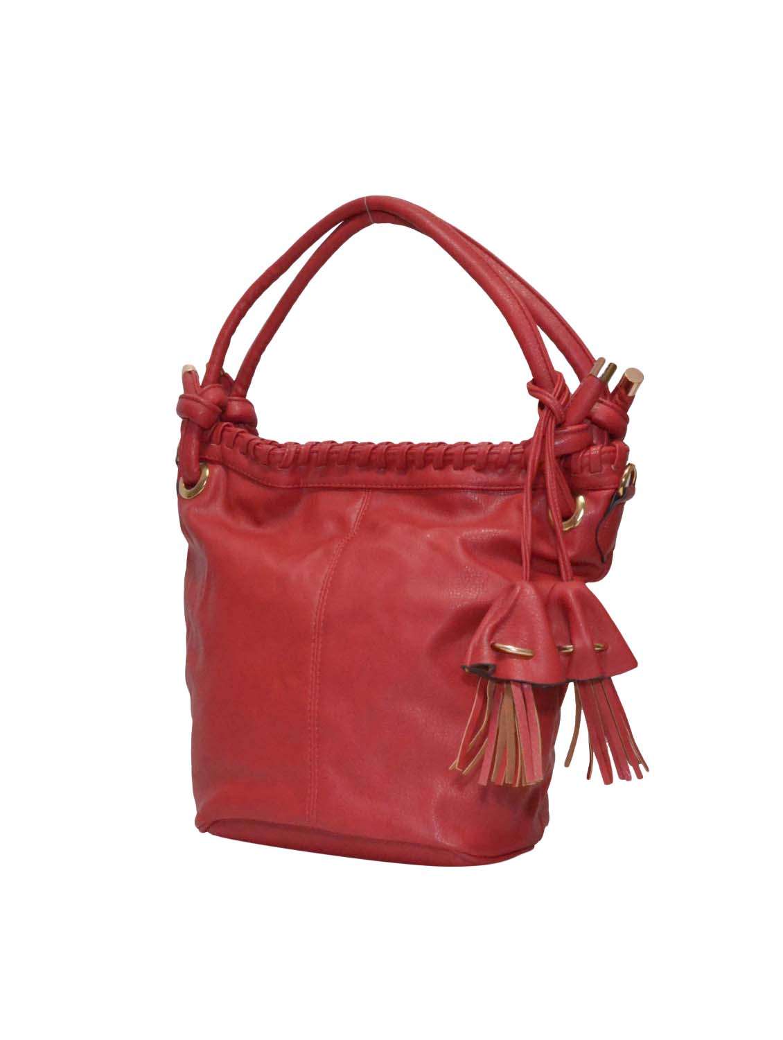 red leatherette regular handbag - 13728073 -  Standard Image - 3