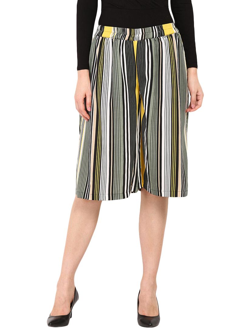 multi colored stripped culottes - 13732972 -  Zoom Image - 0