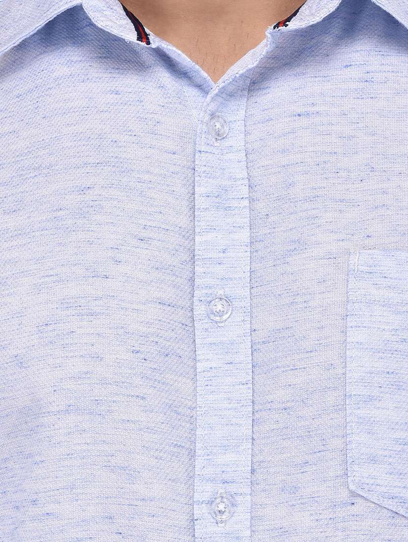 mens melange casual shirt - 13733545 - Standard Image - 3