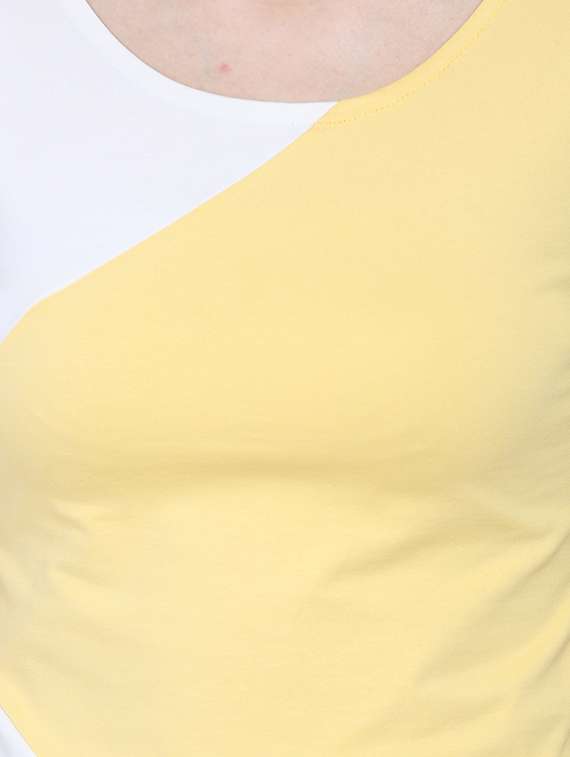 yellow cotton crop top - 13733777 - Standard Image - 3