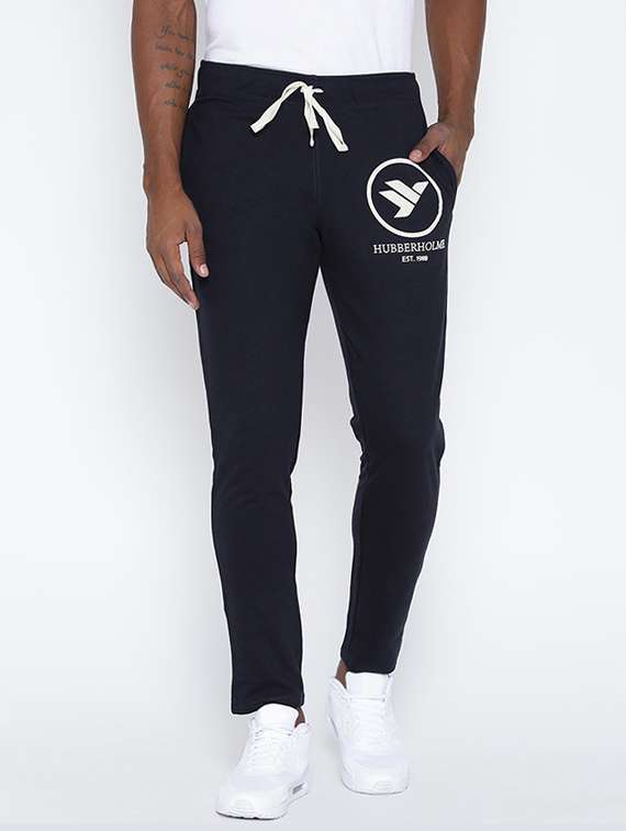 black cotton joggers track pant