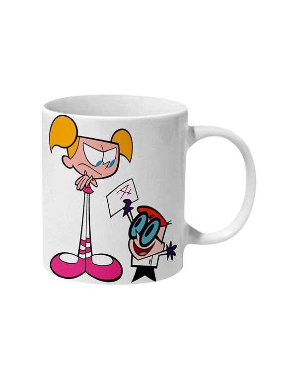 mooch wale dexter got a+ and deedee angry ceramic mug