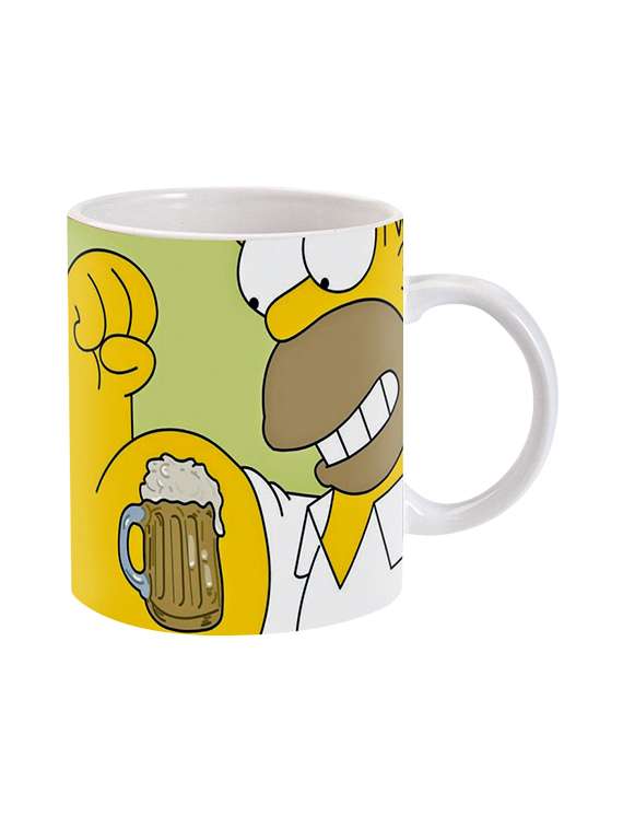 mooch wale simpsons homer beer bisep ceramic mug