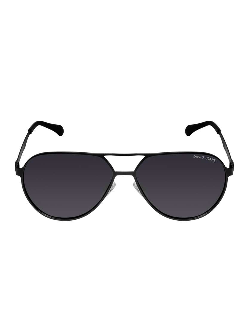 david blake black aviator polarized, uv protection sunglass