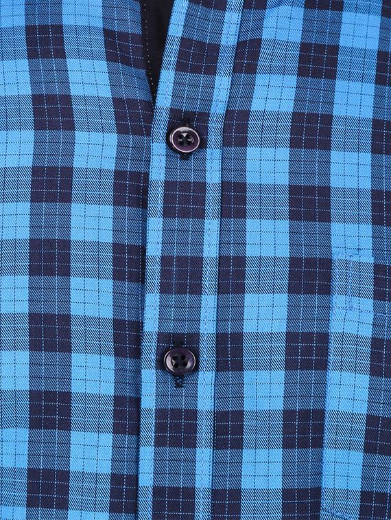blue cotton casual shirt - 13739529 - Standard Image - 3