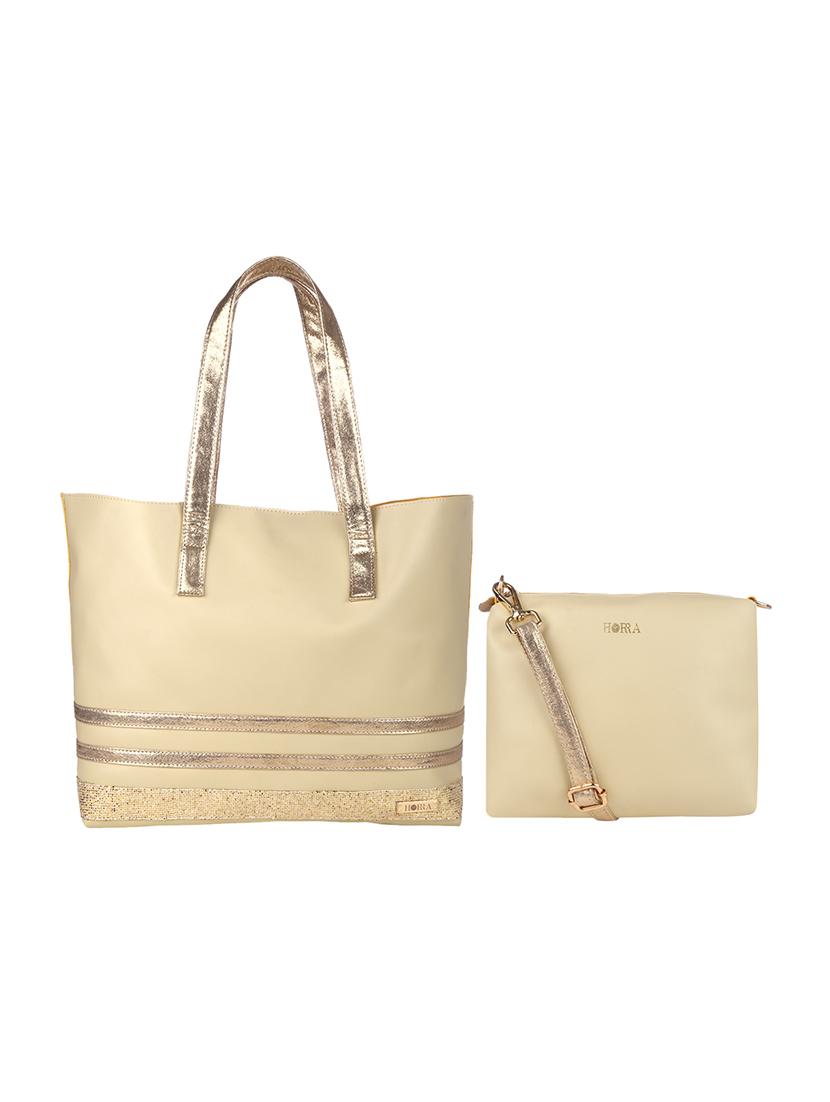 white leatherette regular tote - 13740706 - Zoom Image - 0