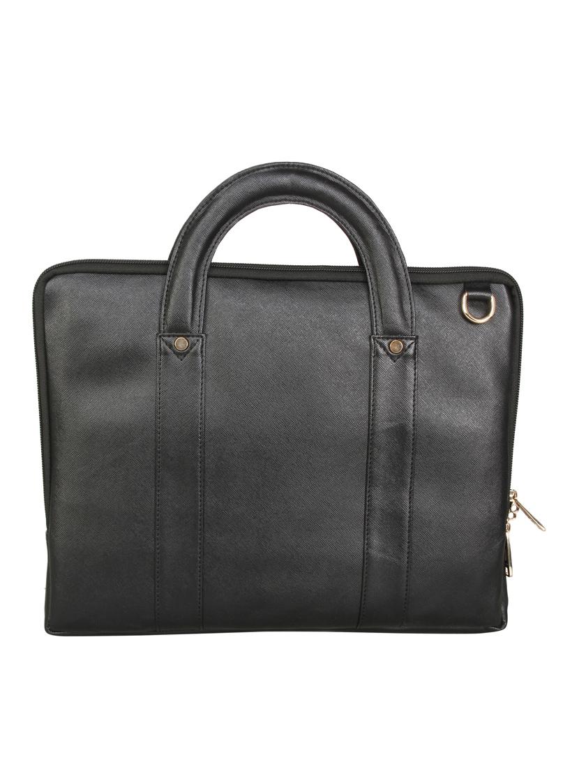 black leatherette laptop bag - 13740746 - Zoom Image - 0