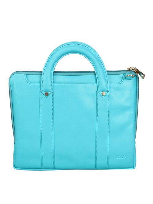 blue leatherette laptop bag - 13740747 - Standard Image - 0
