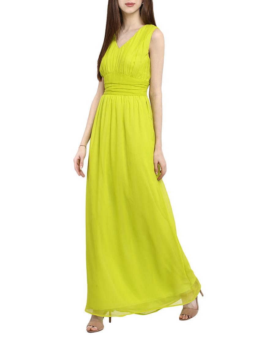 tie back gather detail maxi dress - 13741078 - Zoom Image - 0