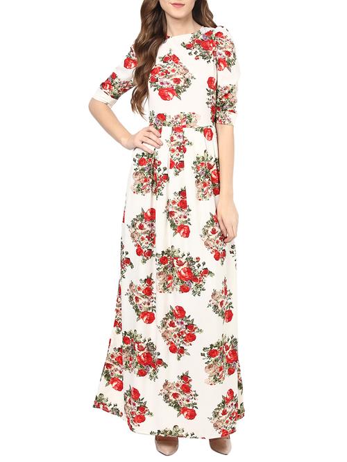 tie back floral maxi dress - 13741108 - Standard Image - 0
