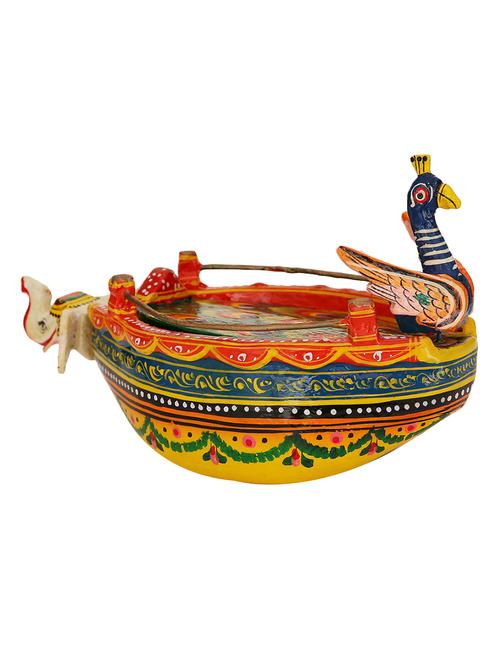 direct create wooden painted peacock inspired box - 13742999 - Standard Image - 0