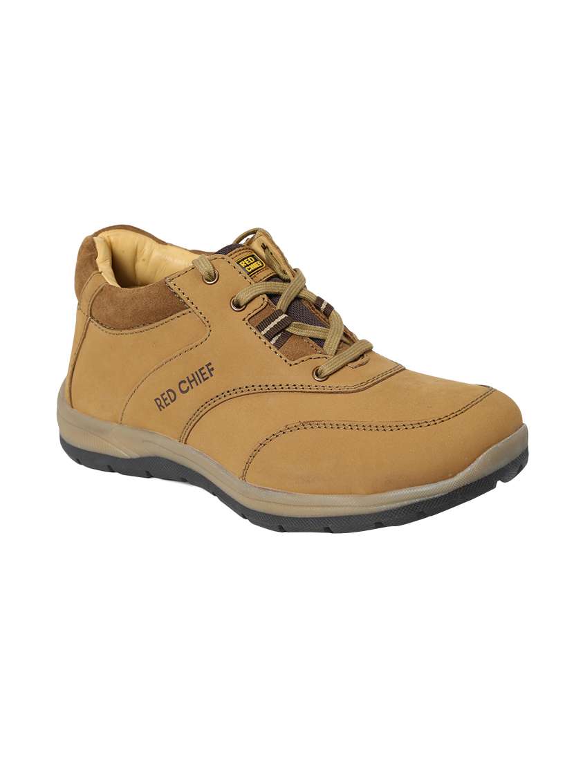 brown leather lace up boot