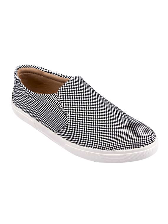 black slip on loafer