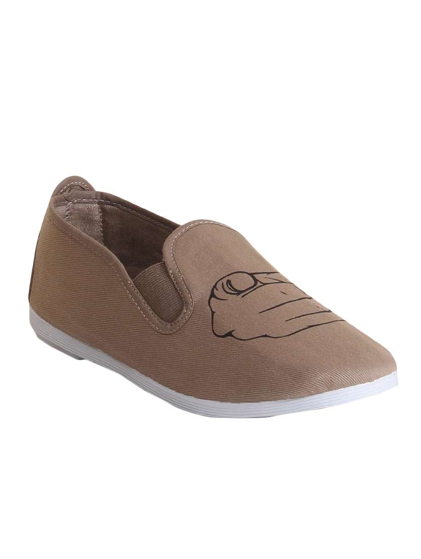 brown canvas slip ons