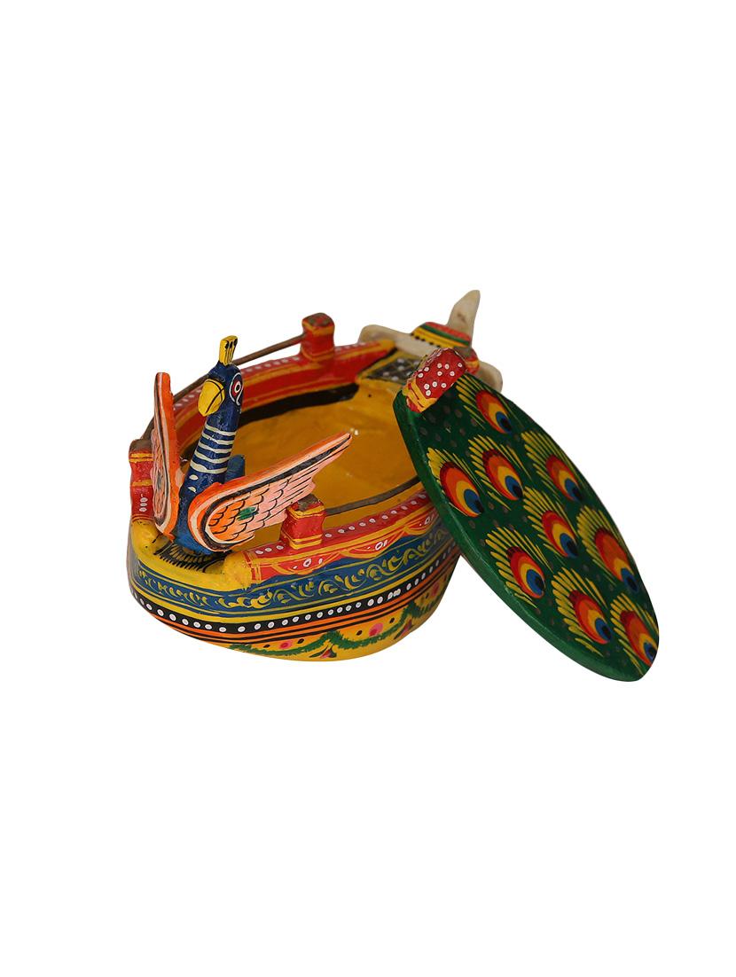 direct create wooden painted peacock inspired box - 13756242 -  Zoom Image - 0