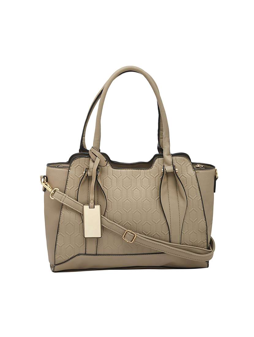 grey leatherette regular handbag - 13756877 -  Zoom Image - 0