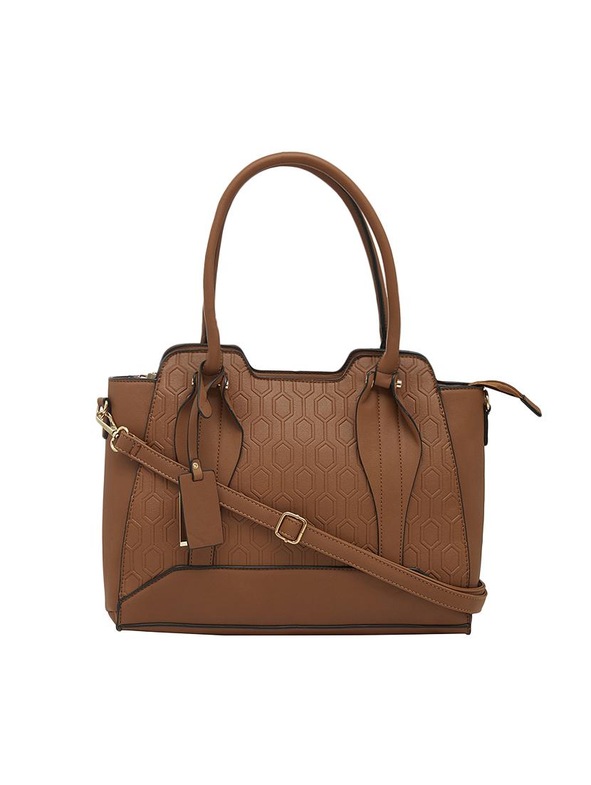 tan leatherette regular handbag - 13756878 - Zoom Image - 0