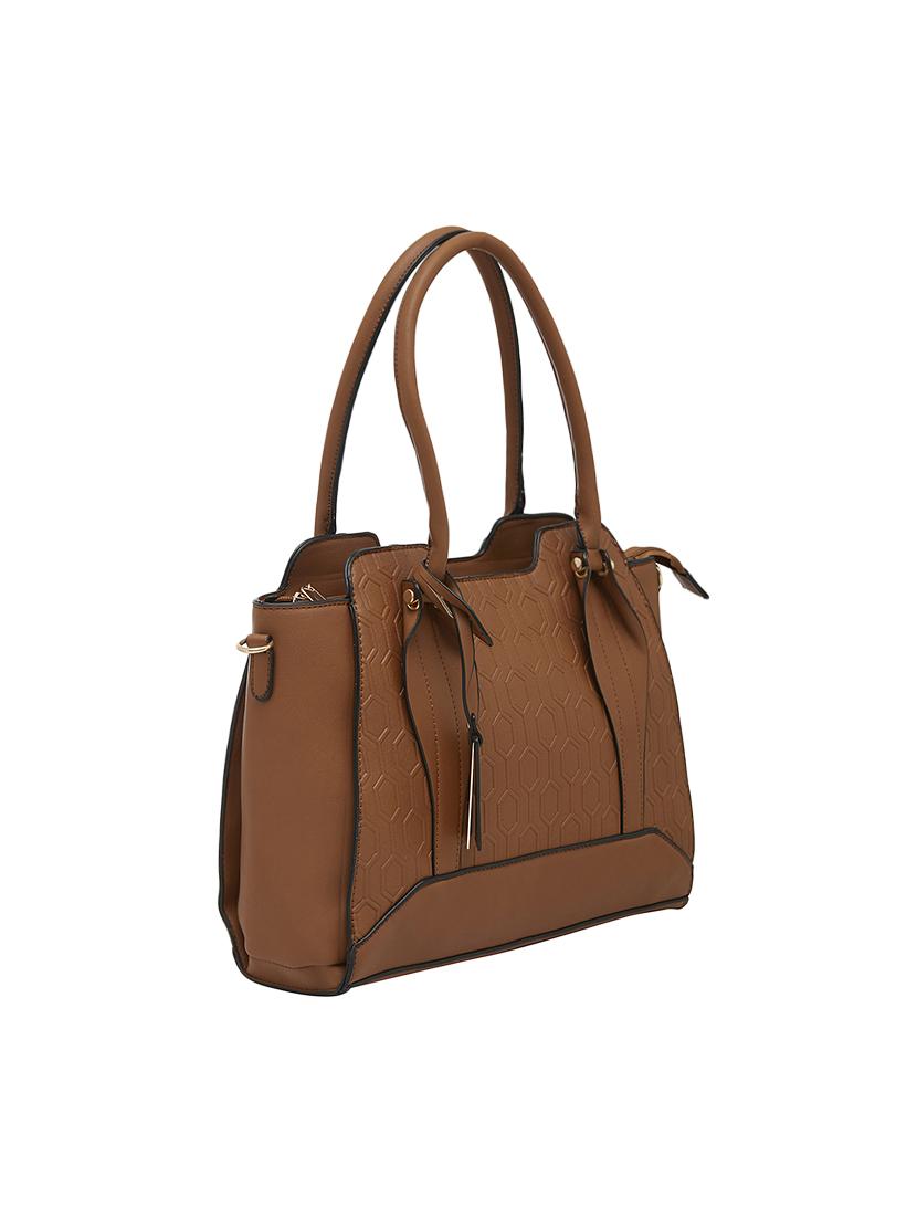 tan leatherette regular handbag - 13756878 - Standard Image - 3
