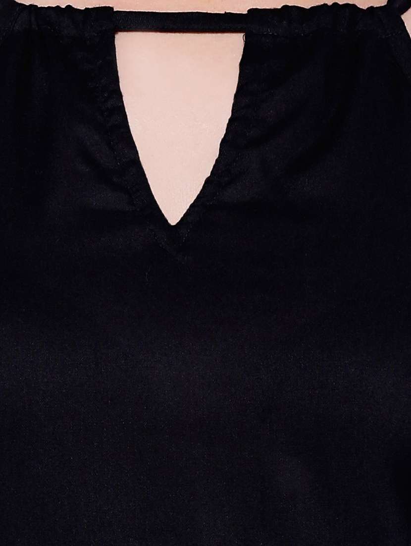 women's straight key hole neck top - 13758180 - Standard Image - 3