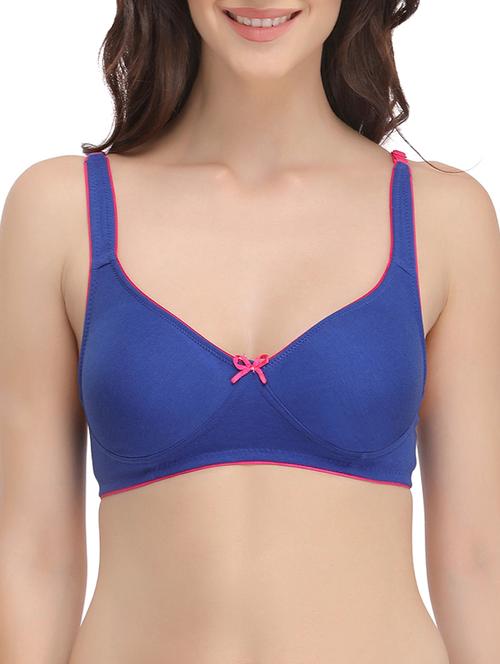 blue cotton tshirt bra - 13758997 - Standard Image - 0